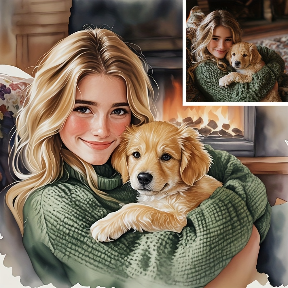 Pet Portrait Custom - Özel Fotoğraflı Kanvas Baskı - El